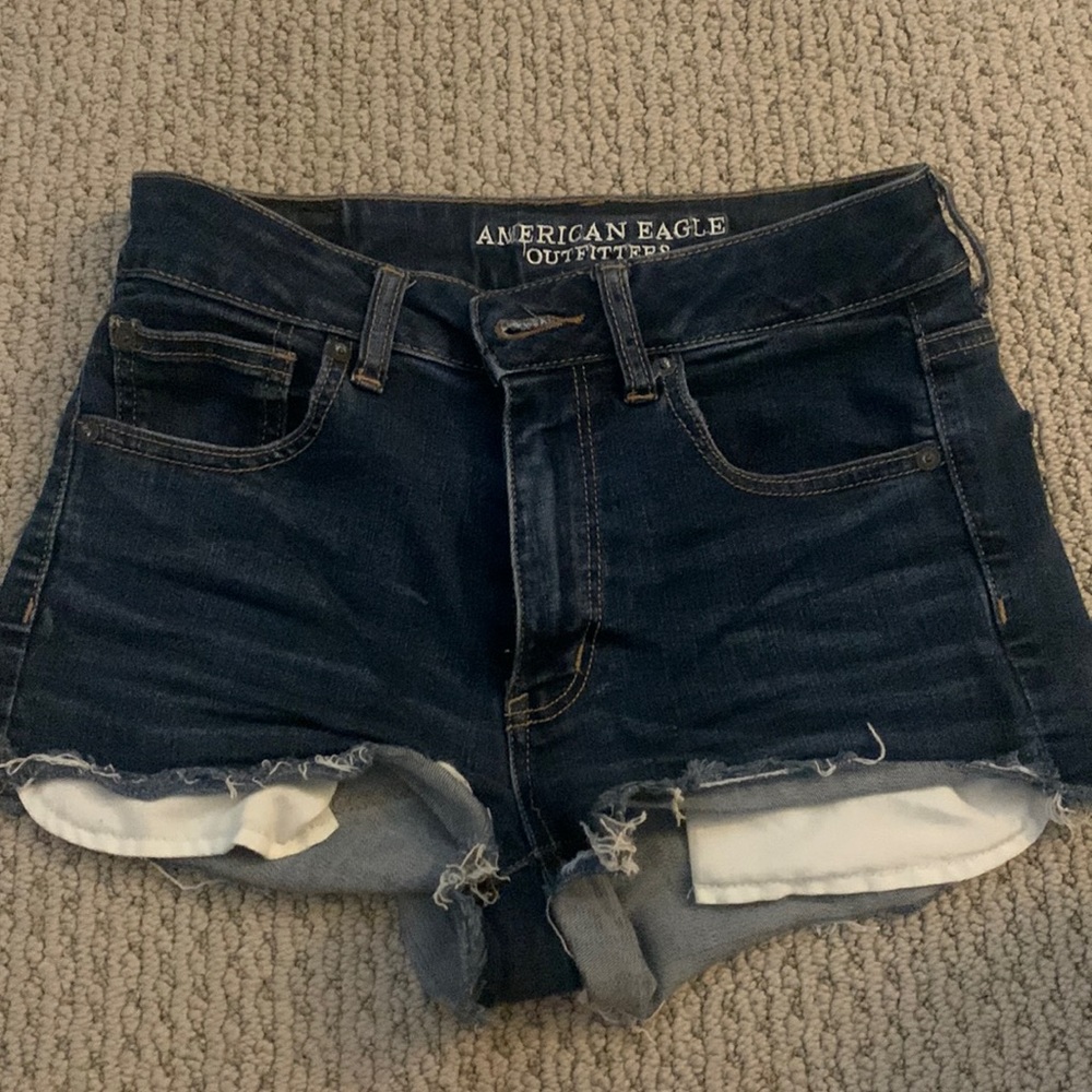 Dark wash American Eagle jean shorts